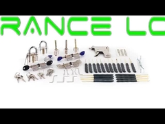 24pcs Practice Padlock Set Stainless Steel Tubular Lock Picking Tools 7 In 1